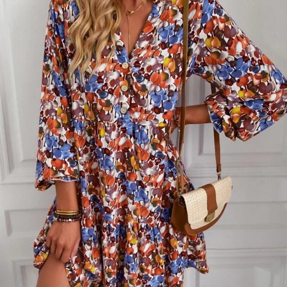 Fun and Fabulous Vintage Print BabyDoll Dress - Picture 6 of 11